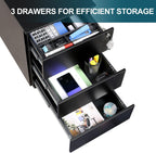 4-Drawer Mobile Filing Cabinet with Lock Steel Office