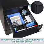 4-Drawer Mobile Filing Cabinet with Lock Steel Office