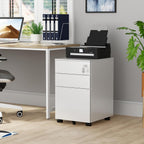 4-Drawer Mobile Filing Cabinet with Lock Steel Office