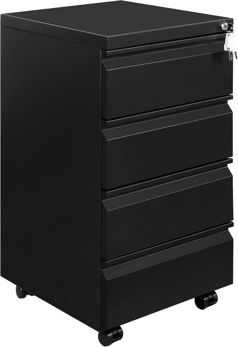 4 Drawers File Cabinet Metal Filing with Lock