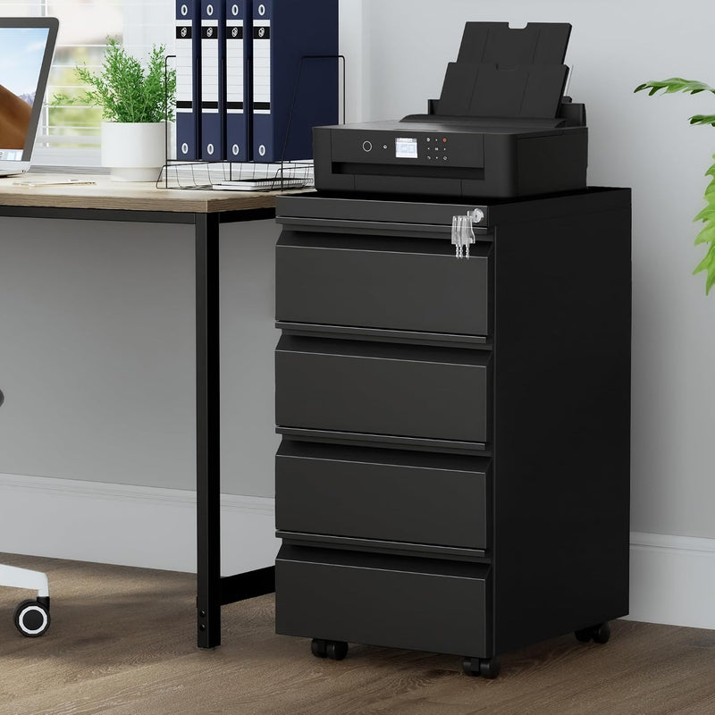 4 Drawers File Cabinet Metal Filing with Lock