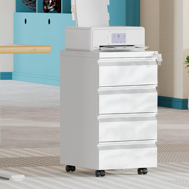4 Drawers File Cabinet Metal Filing with Lock