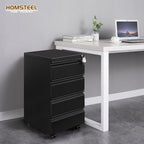 4 Drawers File Cabinet Metal Filing with Lock