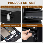 4 Drawers File Cabinet Metal Filing with Lock
