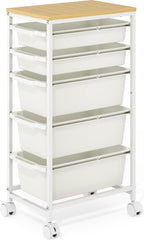 4 Drawers Storage Trolley on Wheels Plastic Craft