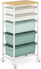 4 Drawers Storage Trolley on Wheels Plastic Craft