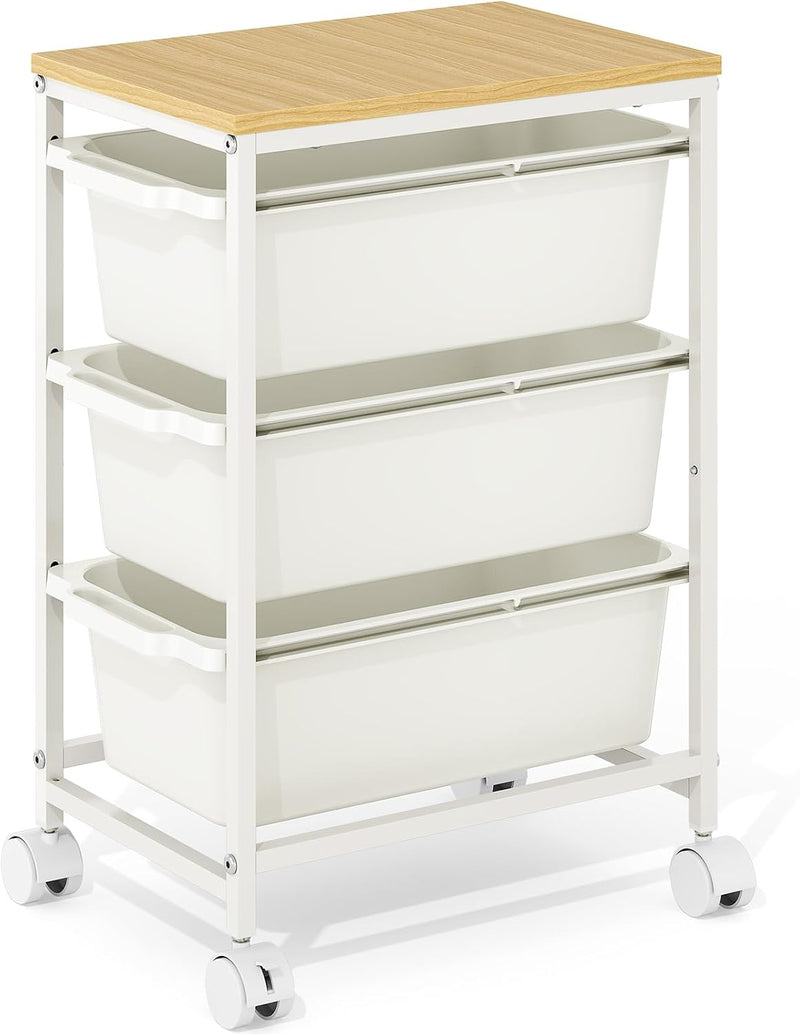 4 Drawers Storage Trolley on Wheels Plastic Craft