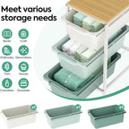 4 Drawers Storage Trolley on Wheels Plastic Craft