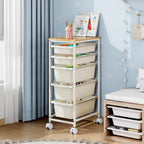 4 Drawers Storage Trolley on Wheels Plastic Craft