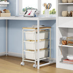 4 Drawers Storage Trolley on Wheels Plastic Craft