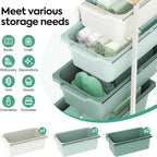 4 Drawers Storage Trolley on Wheels Plastic Craft