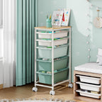 4 Drawers Storage Trolley on Wheels Plastic Craft