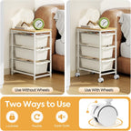 4 Drawers Storage Trolley on Wheels Plastic Craft