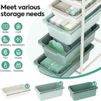 4 Drawers Storage Trolley on Wheels Plastic Craft