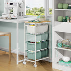 4 Drawers Storage Trolley on Wheels Plastic Craft