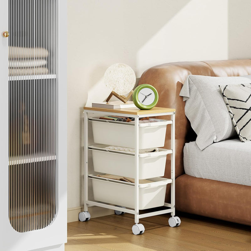 4 Drawers Storage Trolley on Wheels Plastic Craft