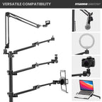 4-In-1 Overhead Camera Desk Mount Stand: Adjustable