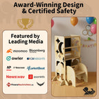 4-In-1 Wooden Step Stool for Toddlers Foldable