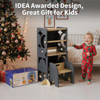 4-In-1 Wooden Step Stool for Toddlers Foldable