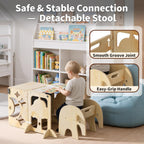 4-In-1 Wooden Step Stool for Toddlers Foldable