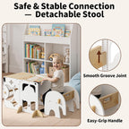 4-In-1 Wooden Step Stool for Toddlers Foldable