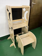 4-In-1 Wooden Step Stool for Toddlers Foldable