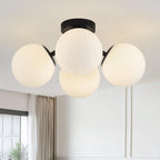 4-Light Brass Ceiling Light for Living Room