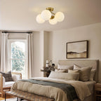 4-Light Brass Ceiling Light for Living Room