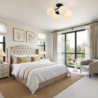 4-Light Brass Ceiling Light for Living Room