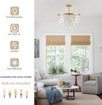 4-Light Crystal Chandeliers Ceiling Lights Living Room