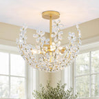 4-Light Crystal Chandeliers Ceiling Lights Living Room