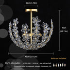 4-Light Crystal Chandeliers Ceiling Lights Living Room