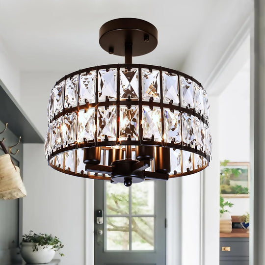 4-Light Crystal Chandeliers Ceiling Lights Living Room