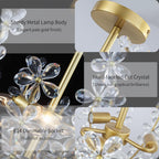 4-Light Crystal Chandeliers Ceiling Lights Living Room