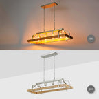 4-Light Metal Pot Hanging Rack Chandelier Imitation Light