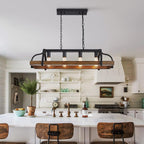 4-Light Metal Pot Hanging Rack Chandelier Imitation Light