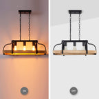 4-Light Metal Pot Hanging Rack Chandelier Imitation Light