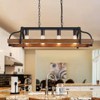 4-Light Metal Pot Hanging Rack Chandelier Imitation Light