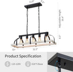 4-Light Metal Pot Hanging Rack Chandelier Imitation Light