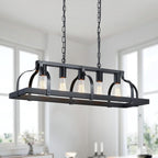 4-Light Metal Pot Hanging Rack Chandelier Imitation Light