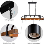4-Light Metal Pot Hanging Rack Chandelier Imitation Light