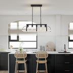 4-Light Metal Pot Hanging Rack Chandelier Imitation Light