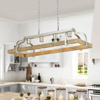 4-Light Metal Pot Hanging Rack Chandelier Imitation Light