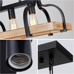 4-Light Metal Pot Hanging Rack Chandelier Imitation Light