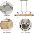 4-Light Metal Pot Hanging Rack Chandelier Imitation Light