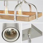 4-Light Metal Pot Hanging Rack Chandelier Imitation Light