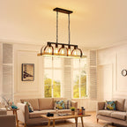 4-Light Metal Pot Hanging Rack Chandelier Imitation Light