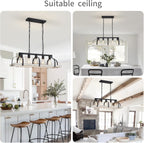 4-Light Metal Pot Hanging Rack Chandelier Imitation Light