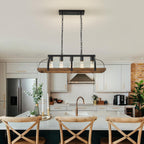 4-Light Metal Pot Hanging Rack Chandelier Imitation Light