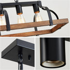 4-Light Metal Pot Hanging Rack Chandelier Imitation Light